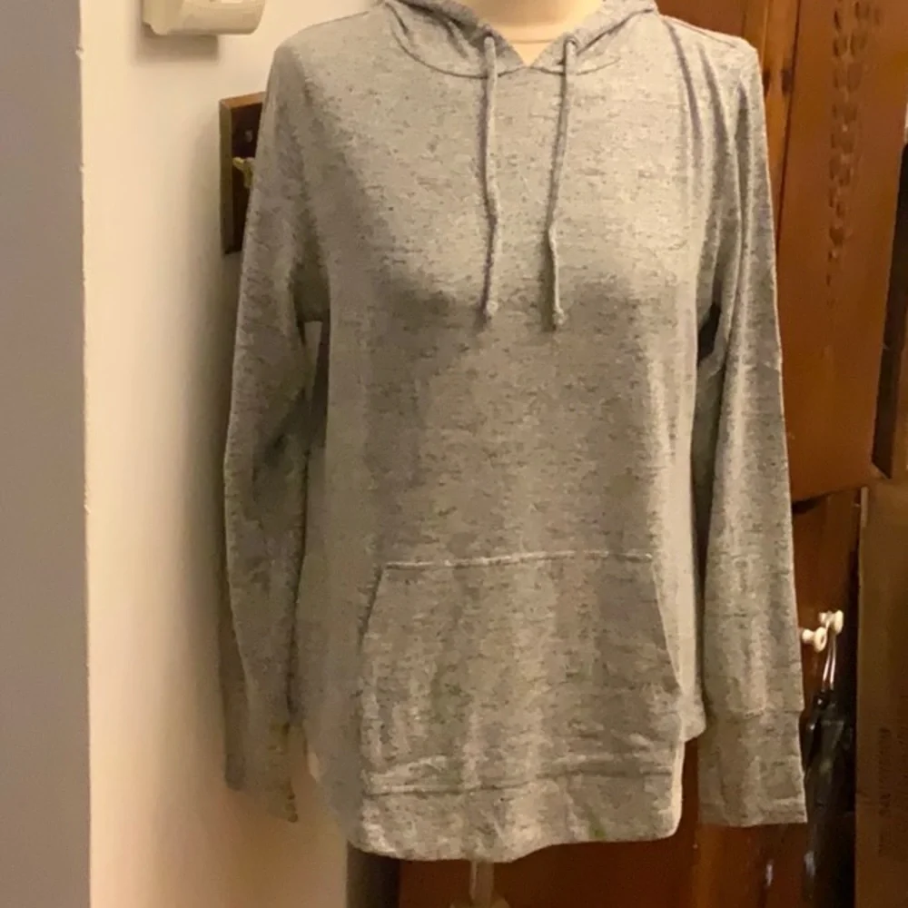 New Ideology Mushy Knit Hoodie Pullover Grey Whisper Women's